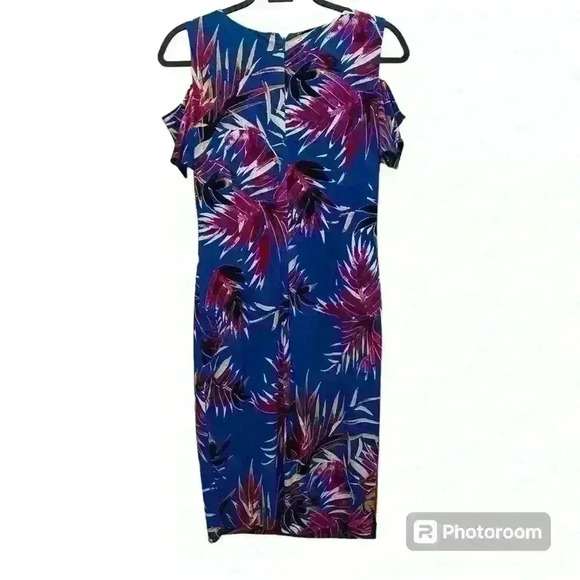 Calvin Klein Blue Dress with Red Strips | Medium Size - Picture 3 of 3